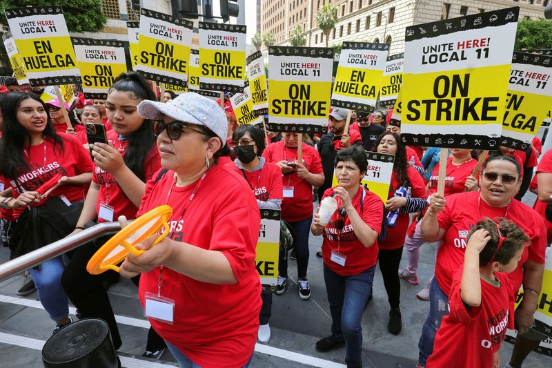 Striking Los Angeles hotel staffers return to work, more walkouts threatened