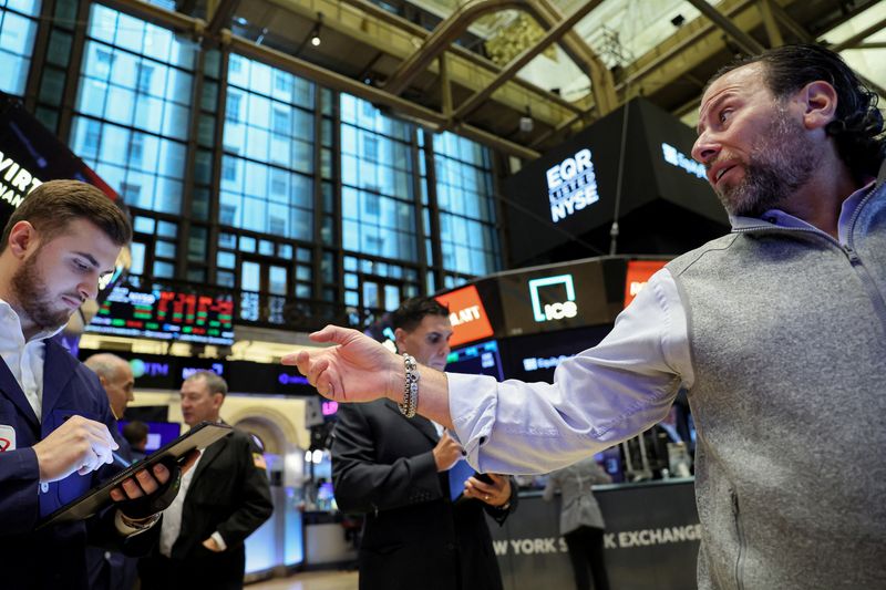 Wall Street falls as Treasury yields rise, investors digest inflation data