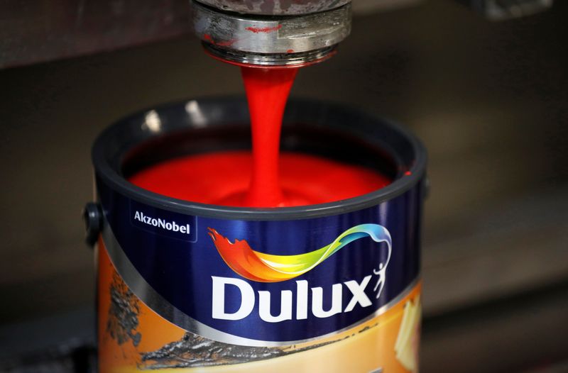 Dulux owner Akzo sees core earnings towards low end of forecasts