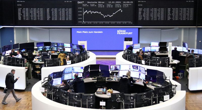 European stocks fall as yields rise, China skips rate cut