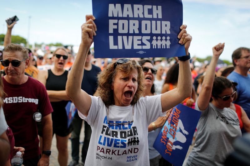 Tens of thousands rally against gun violence in Washington, across U.S