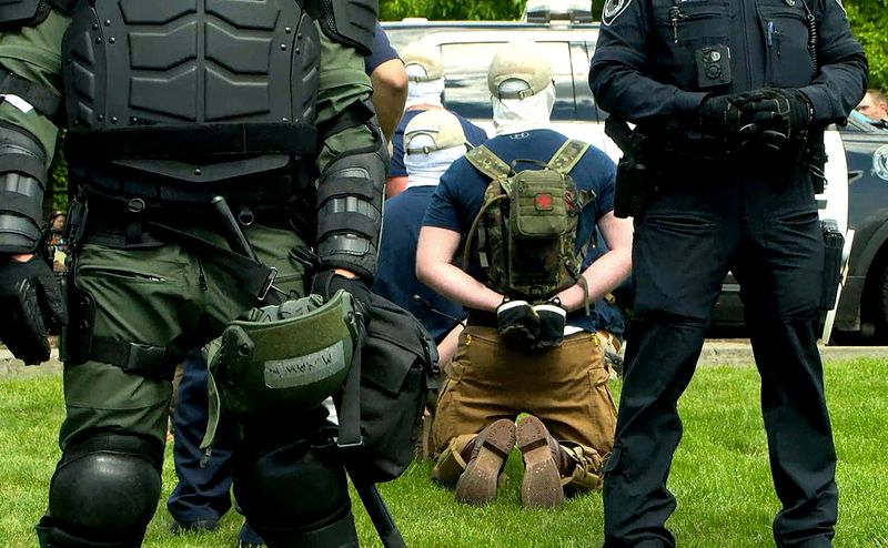 Members of white nationalist group charged with planning riot at Idaho pride event