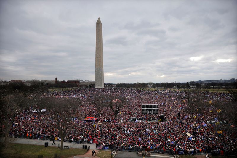 FILE PHOTO: Supporters of U.S. President Donald Trump attend a