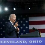 U.S. President Biden speaks about his economic agenda, in Cleveland