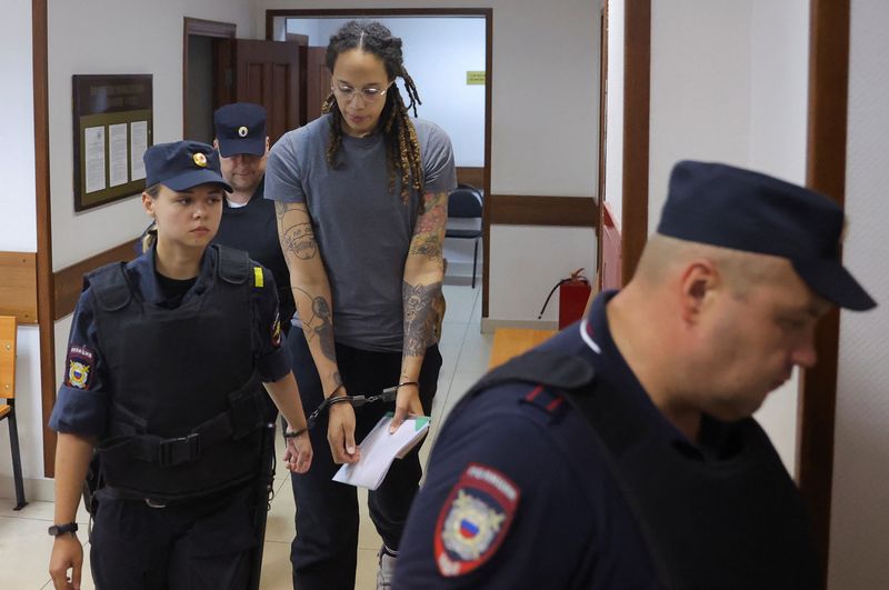 In handcuffs and in tears, Griner says: 'I love my family'