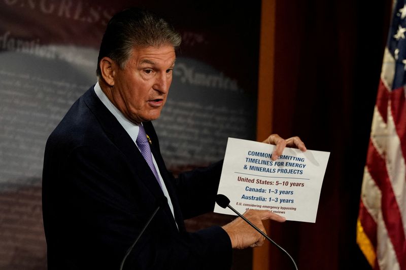 'Heavy lifting' needed to pass U.S. energy permitting bill -Manchin