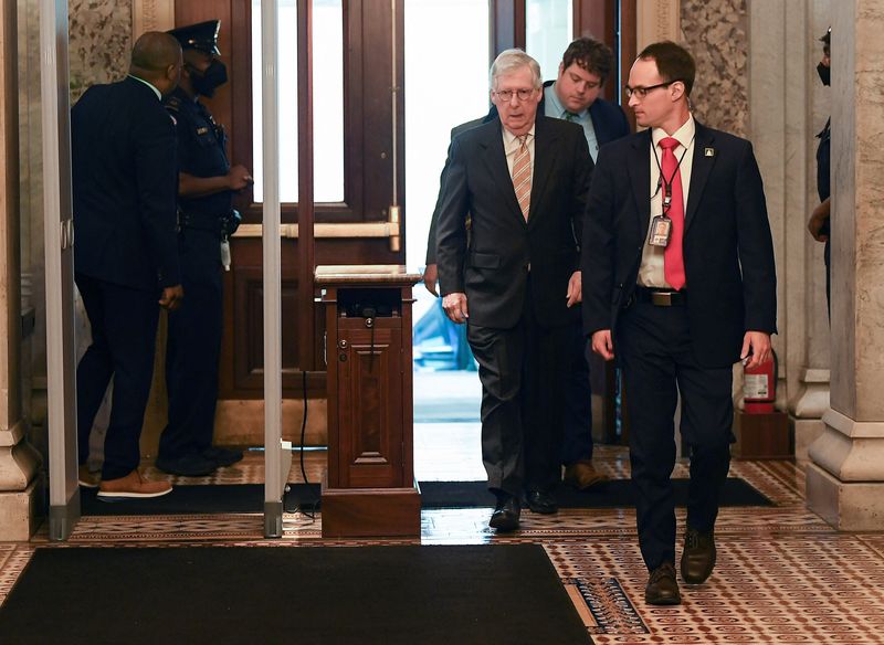 U.S. Senate Republican leader opposes Manchin energy permitting proposal included in stop-gap spending bill