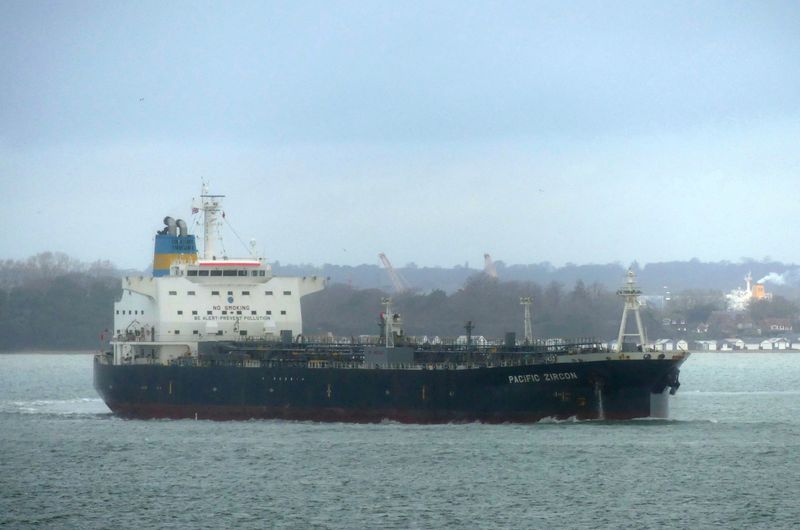 U.S. Centcom says Iranian-made drone hit Pacific Zircon tanker off Oman