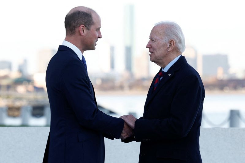 Prince William meets President Biden, awards climate prizes