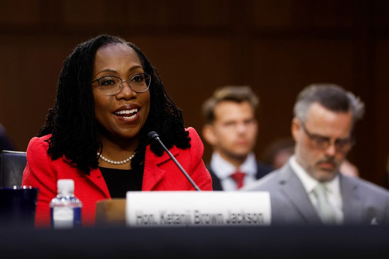 U.S. Supreme Court pick Jackson rejects Republican criticism on crime