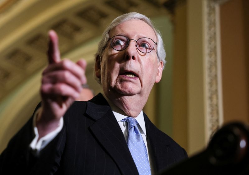 Senate Republican leader says he'll insist on vote to halt immigration enforcement measure
