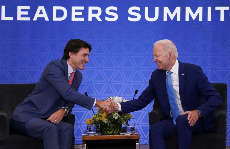Biden tells Trudeau he plans to travel to Canada in March -White House