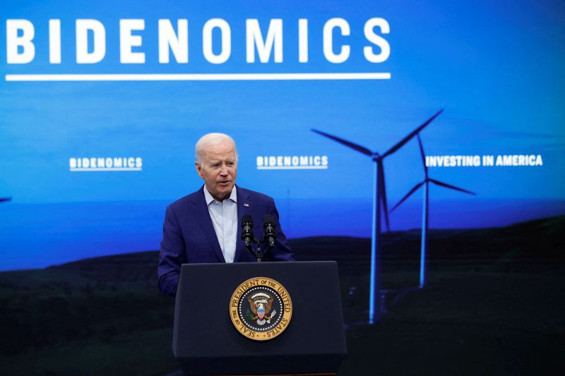 Biden highlights economic transformation at New Mexico wind tower plant