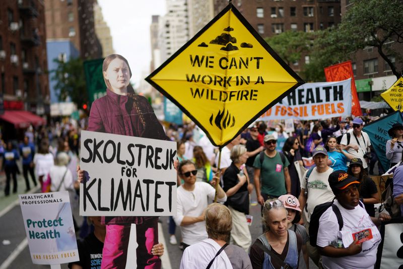 Climate protesters in New York and across the globe send message to United Nations