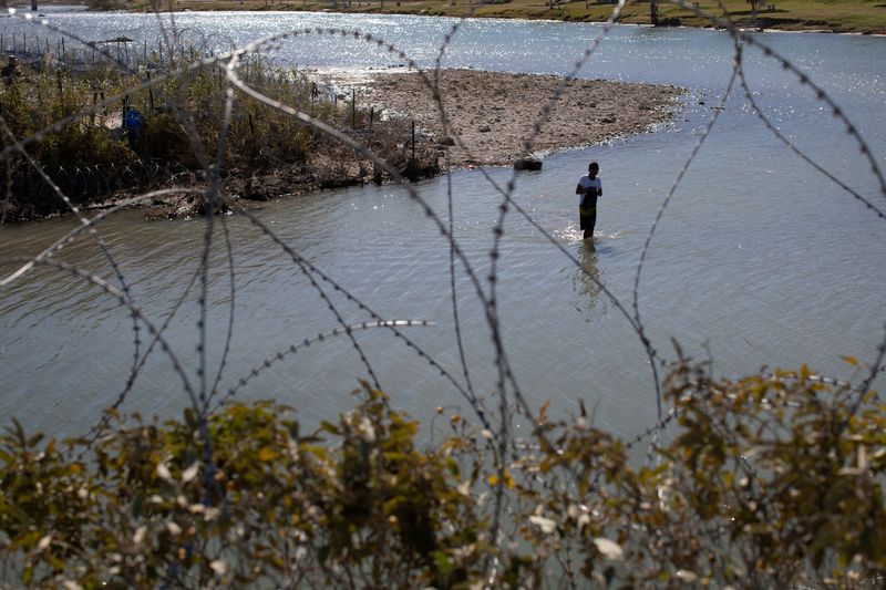 Texas erects new border barrier as dispute with Biden administration ramps up