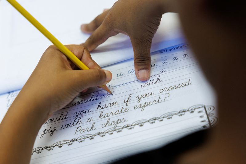 Shunned in computer age, cursive makes a comeback in California
