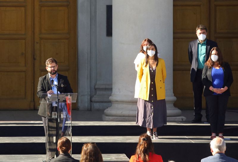 Chile's Boric unveils centrist Cabinet as markets breath sigh of relief