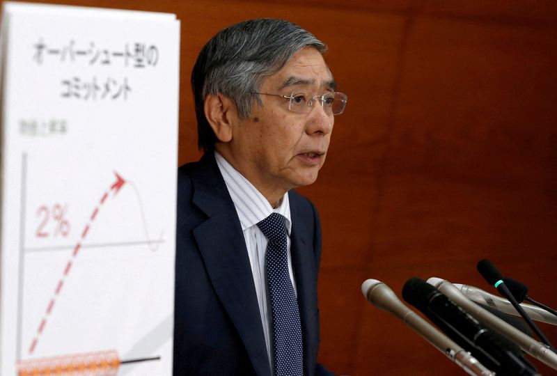 BOJ's Kuroda says no plan to change long-term yield cap - for now
