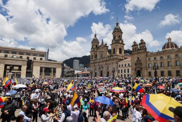 Thousands march against Colombian President Petro's tax reform