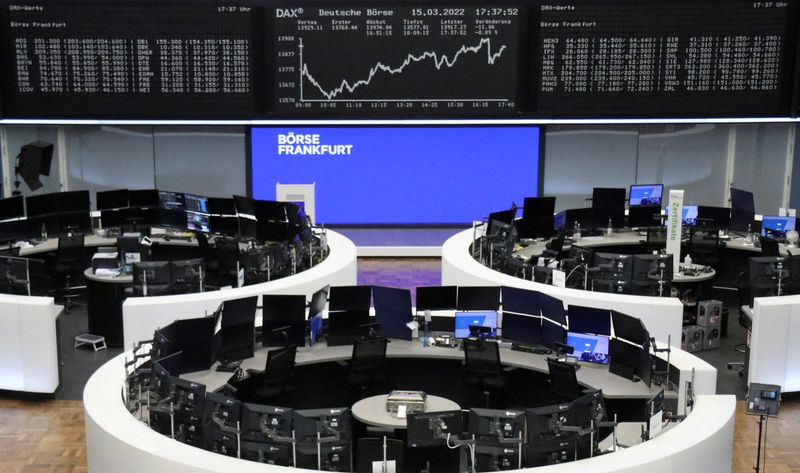European stocks close at two-week highs on Ukraine peace talks