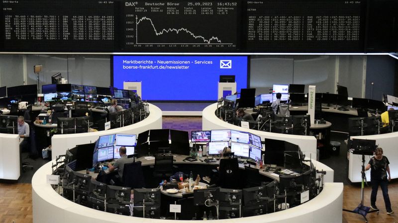 European shares fall for fifth day as real estate stocks tumble