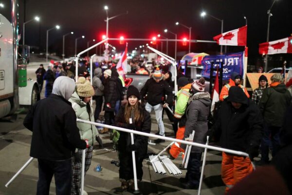 Protesters defy injunction order, continue to occupy key u. S. -canada bridge - photo licensed by shore news network.