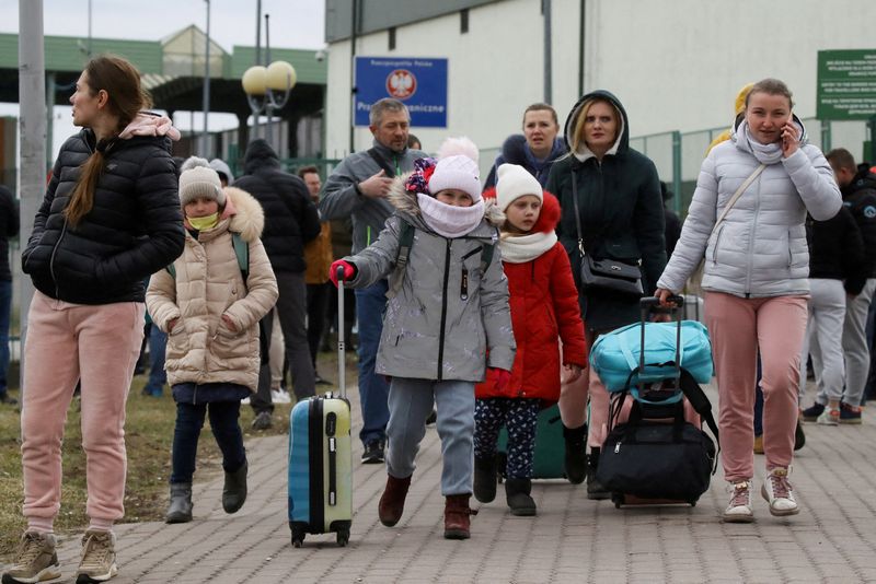 U.S. plays support role as Ukrainian refugees flee to Europe