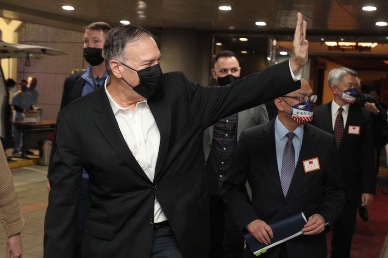 U.S. former top diplomat Pompeo arrives in Taiwan, calls it 'great nation'