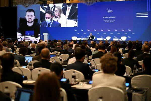 U. S. And allies trade barbs with china, but ukraine dominates asia security meet