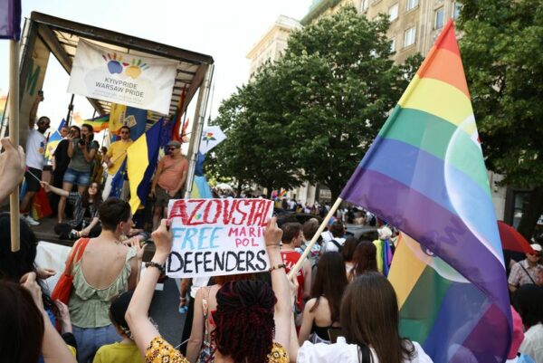 Thousands unite in polish, ukrainian lgbt+ parades in warsaw - photo licensed by shore news network.