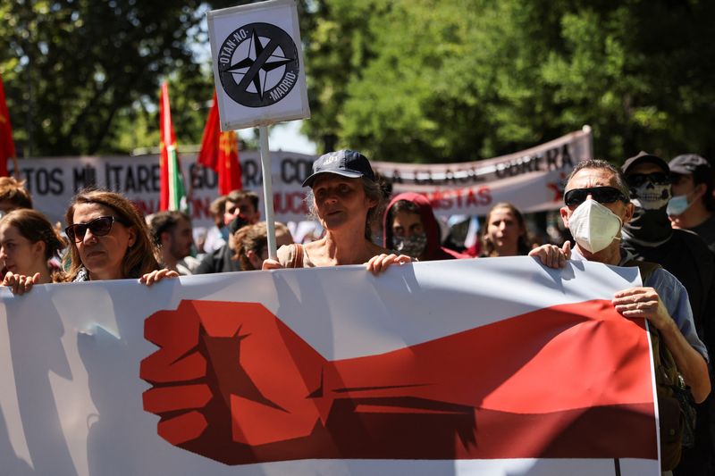 Thousands protest in Madrid against NATO summit