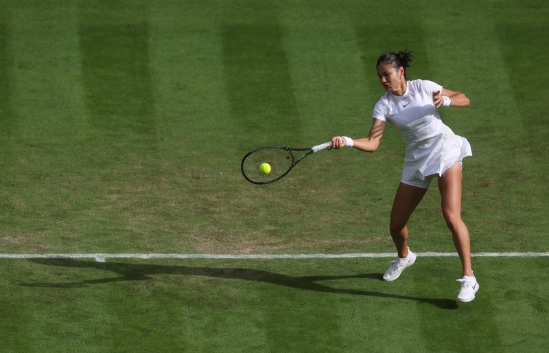 Tennis-Raducanu given Wimbledon reality check by Garcia