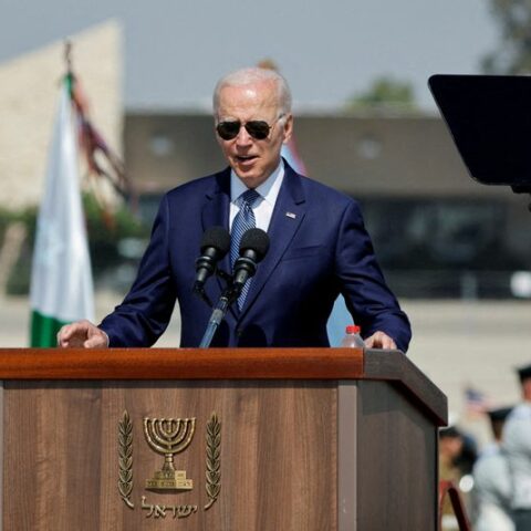 Biden says he would use force as 'last resort' to keep iran from nuclear weapons - photo licensed by shore news network.