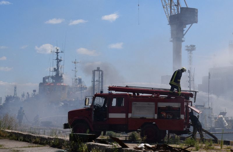 Russian missiles hit Ukraine port; Kyiv says it is still preparing grain exports
