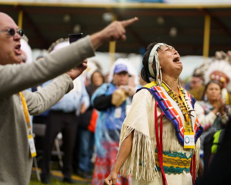 Anguished Cree anthem caps emotional Pope apology in Canada