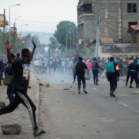 At least 15 killed as anti-u. N. Protests flare in east congo - photo licensed by shore news network.