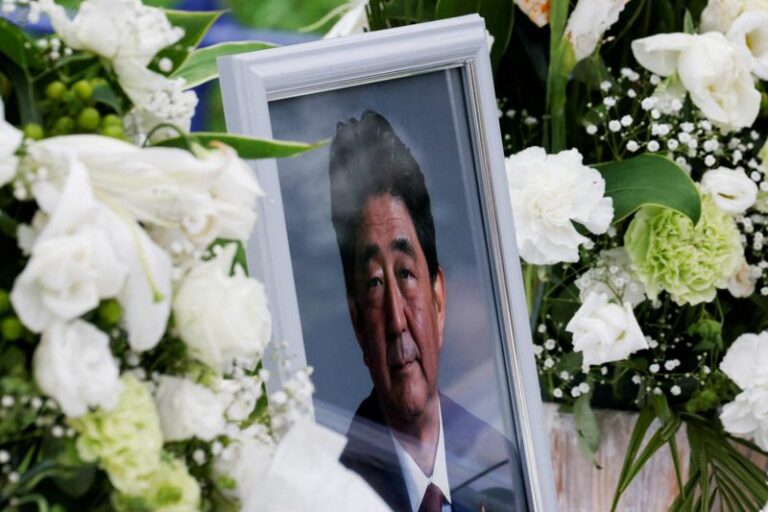 Slim majority of japanese oppose state funeral for ex-pm shinzo abe - poll - photo licensed by shore news network.