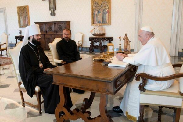 Pope meets russian orthodox number two ahead of meeting with patriarch