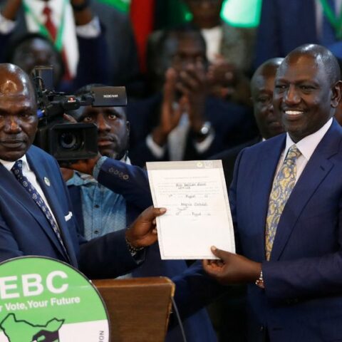 Kenya president-elect ruto says electoral commission officials are heroes - photo licensed by shore news network.