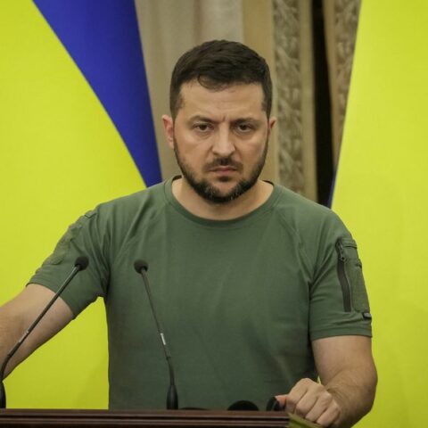 Ukraine's zelenskiy, irked by interpreter, translates own comments - photo licensed by shore news network.