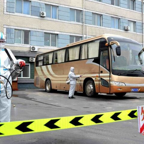 North korea imports of chinese masks, gloves surged before declaring covid victory - photo licensed by shore news network.