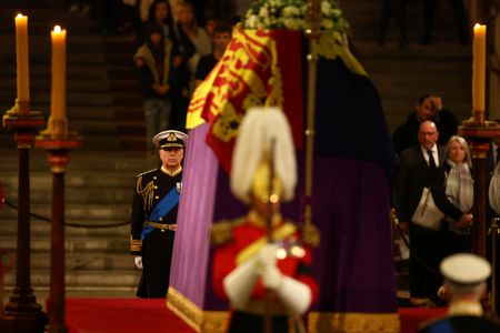 Britain's Prince Andrew pays tribute to 'mummy, mother and majesty'