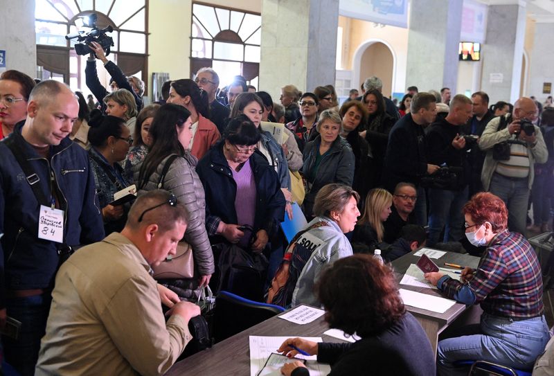 Russia holds votes in occupied parts of Ukraine; Kyiv says residents coerced