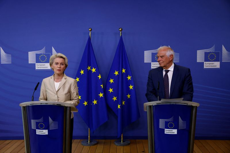Fresh EU sanctions will "make Kremlin pay" for escalating in Ukraine -von der Leyen