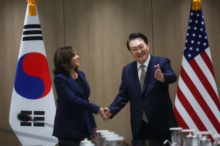 U. S. Vp harris says she is in south korea to reinforce strength of alliance - photo licensed by shore news network.