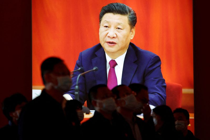 China, with 'fighting spirit', says it put national interest first in last five years