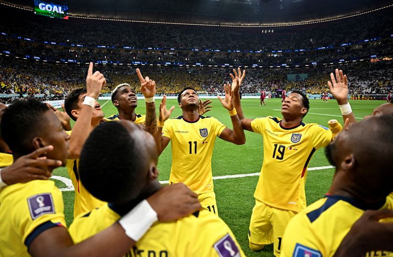 Soccer-Valencia double helps Ecuador cruise past hosts Qatar in World Cup opener