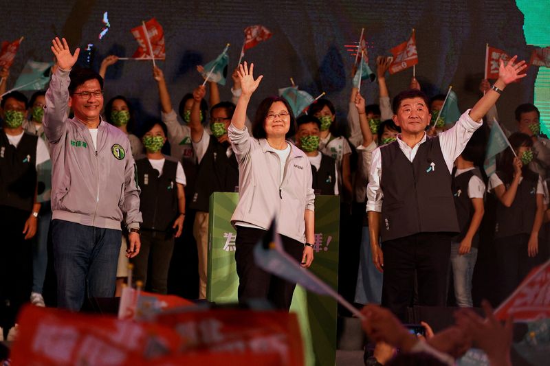 Taiwan president casts local election as referendum on her leadership