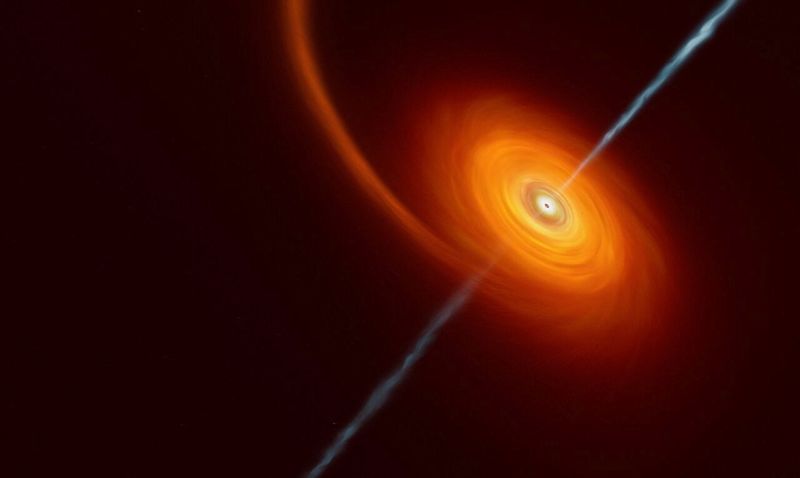 Distant black hole is caught in the act of annihilating a star