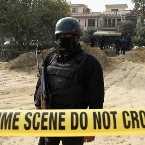 Suspected militants heading for pakistani govt target blow themselves up - photo licensed by shore news network.